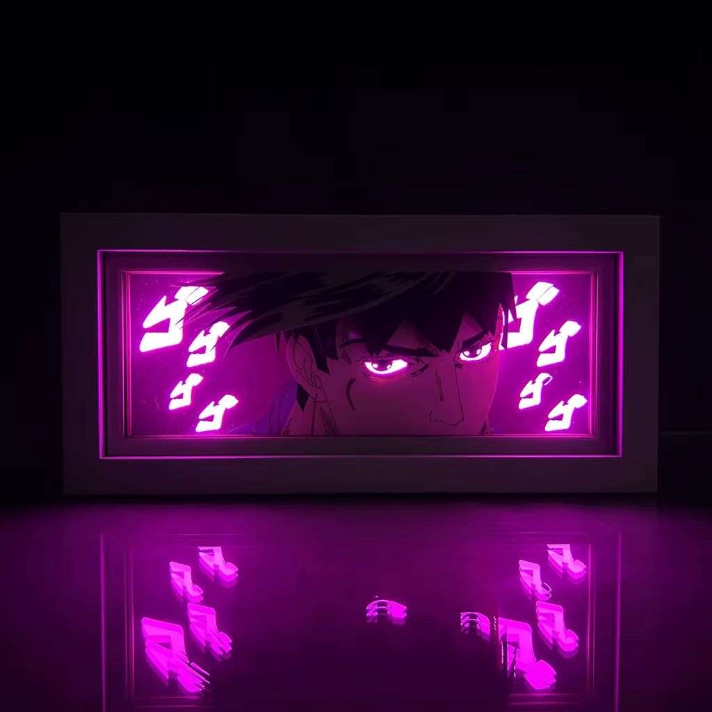 Anime Led Light Box Jojo Bizarre Adventure Rohan Paper Cut Shadow Box Jotaro for Room Deco Table Lamp Jolyne Jojo'S Lightbox Dio