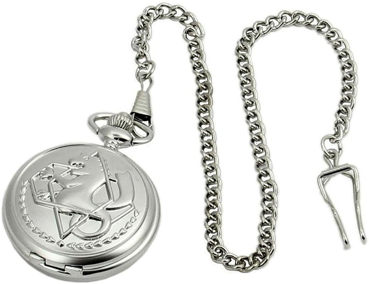 Full Metal Alchemist Pocket Watch Necklace Ring Edward Elric Anime Cosplay Gift