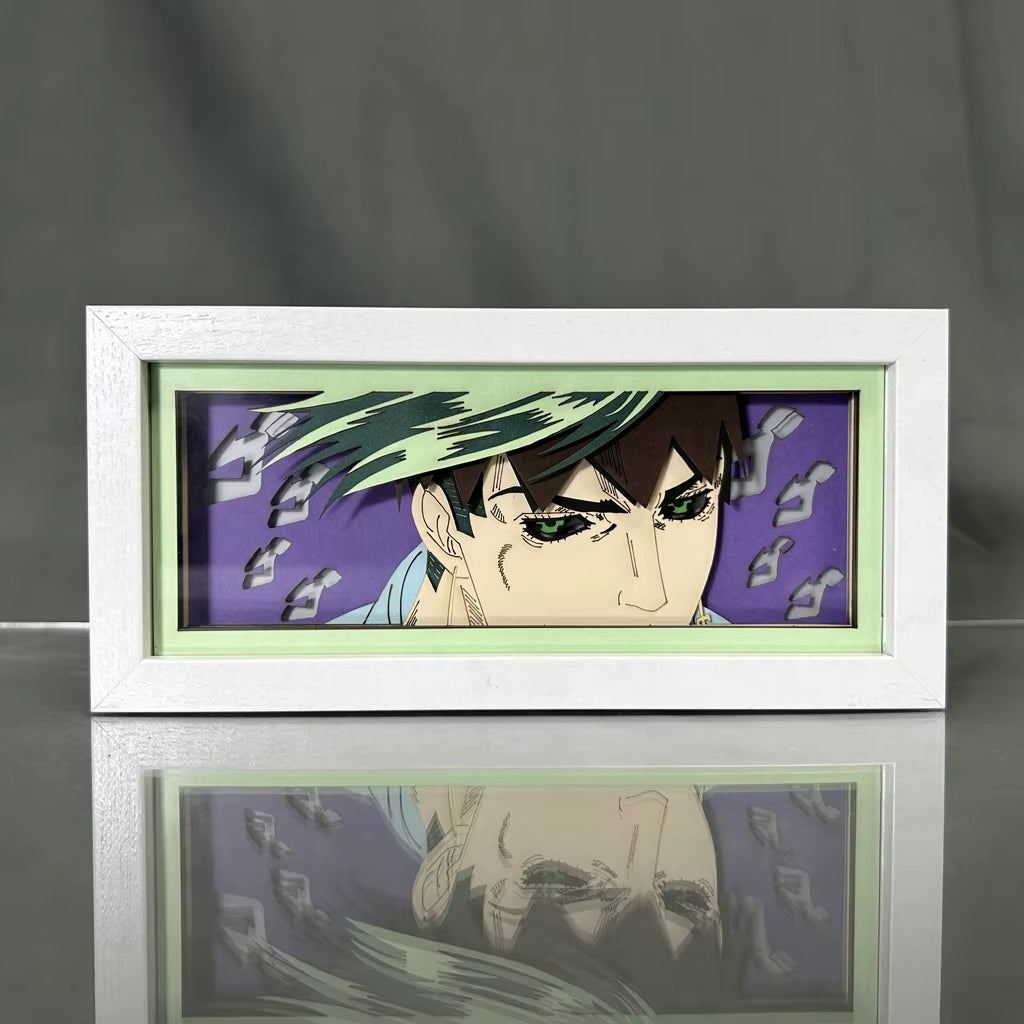 Anime Led Light Box Jojo Bizarre Adventure Rohan Paper Cut Shadow Box Jotaro for Room Deco Table Lamp Jolyne Jojo'S Lightbox Dio