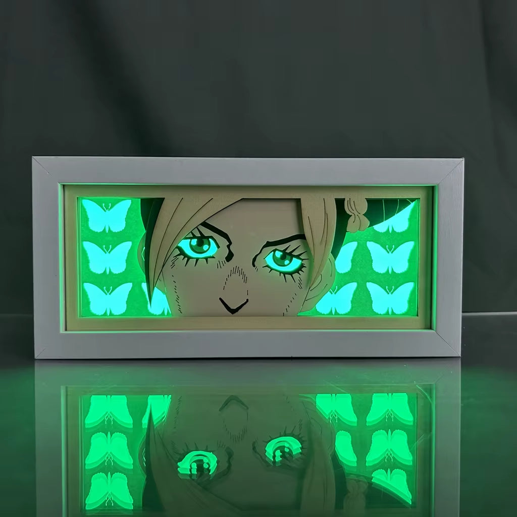 Anime Led Light Box Jojo Bizarre Adventure Rohan Paper Cut Shadow Box Jotaro for Room Deco Table Lamp Jolyne Jojo'S Lightbox Dio