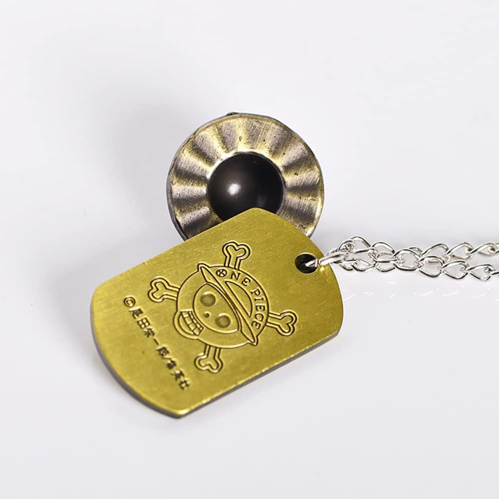 One Piece Anime Necklace Luffy 1.5 Billion Wanted Pendant Anime Accessories Luffy Straw Hat Pirates Rope Chain for Men Boys