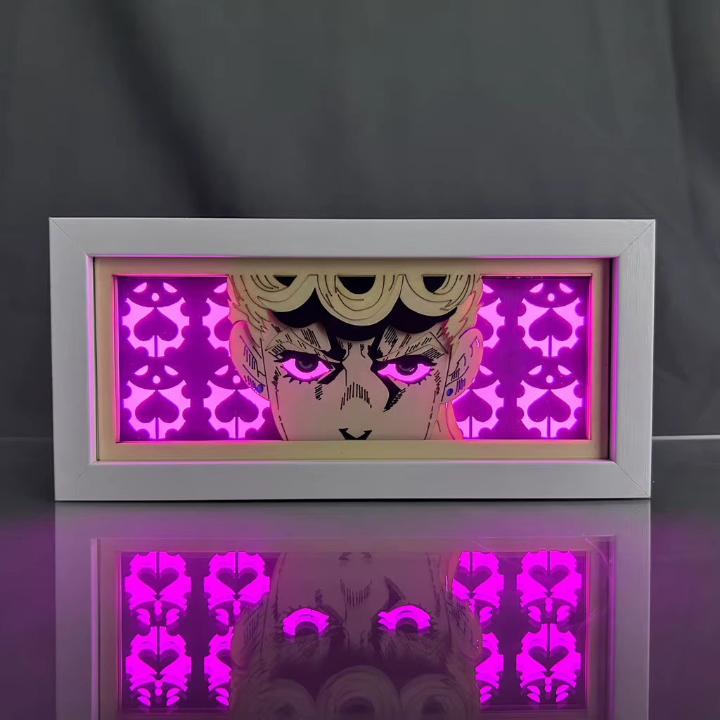 Anime Led Light Box Jojo Bizarre Adventure Rohan Paper Cut Shadow Box Jotaro for Room Deco Table Lamp Jolyne Jojo'S Lightbox Dio