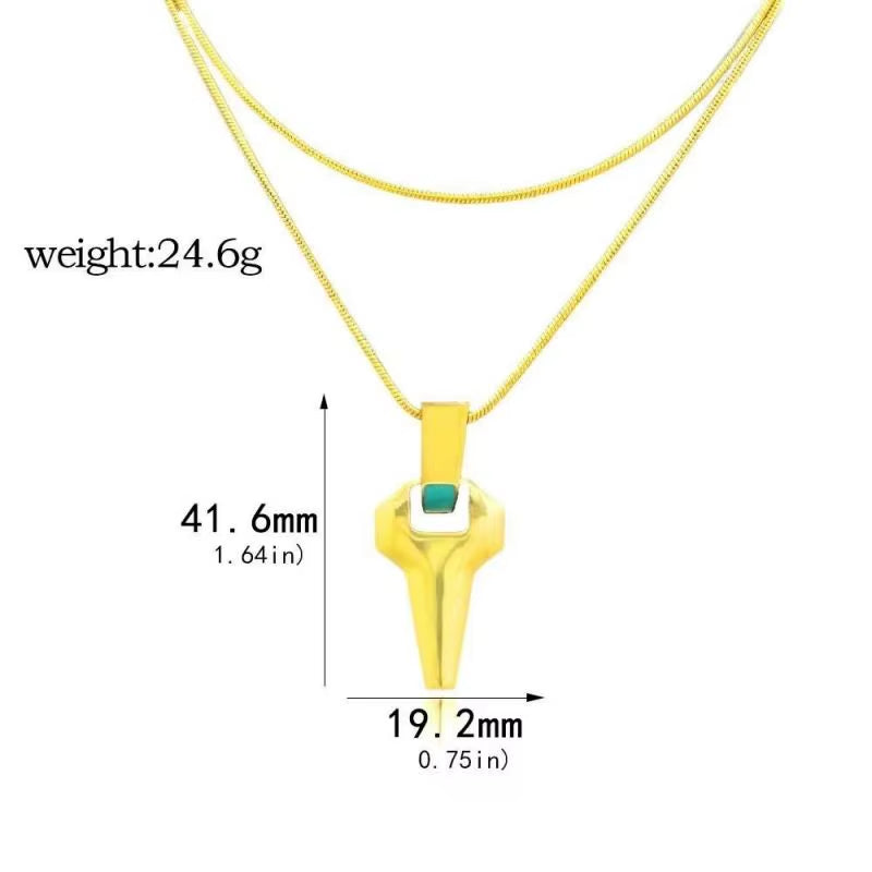 Anime Cyberpunk Edgerunners David Martinez Cosplay Necklace Double Layer Golden Chain Cross Pendant Necklace Women Men Jewelries