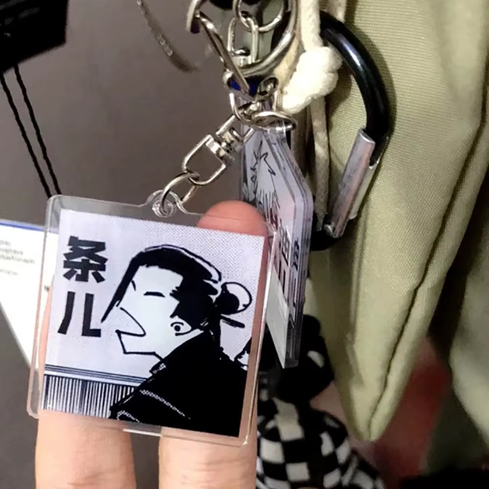 Anime Satoru Gojo Geto Suguru Key Chain Cute Bag Backpack Pendant Acrylic Couple Keychains Accessories 