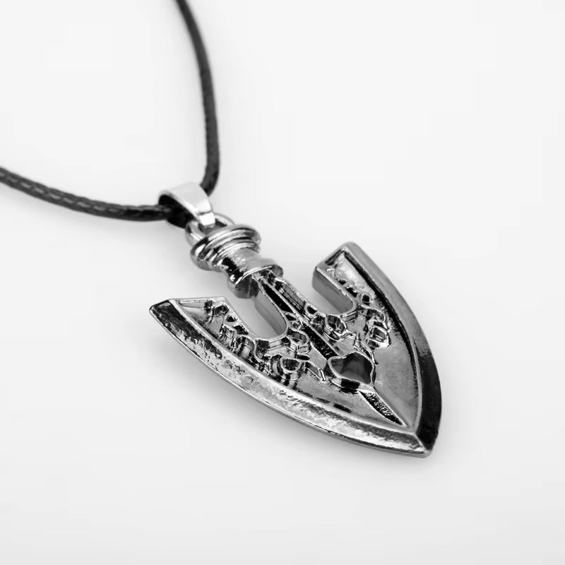 New Anime JOJOS BIZARRE ADVENTURE Necklaces Kujo Jotaro Arrow Metal Pendant Chain Choker Keychain Charm Gifts Jewelry Collares