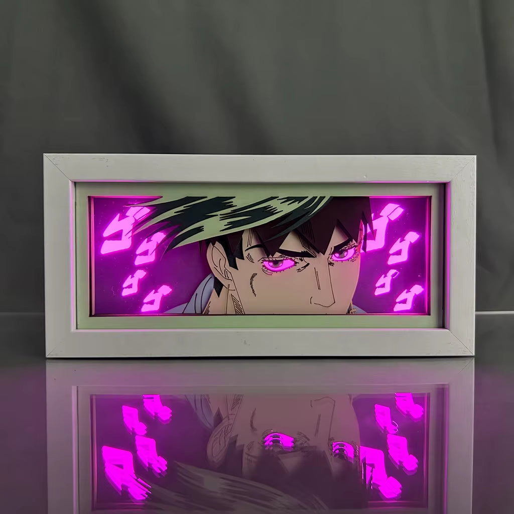 Anime Led Light Box Jojo Bizarre Adventure Rohan Paper Cut Shadow Box Jotaro for Room Deco Table Lamp Jolyne Jojo'S Lightbox Dio