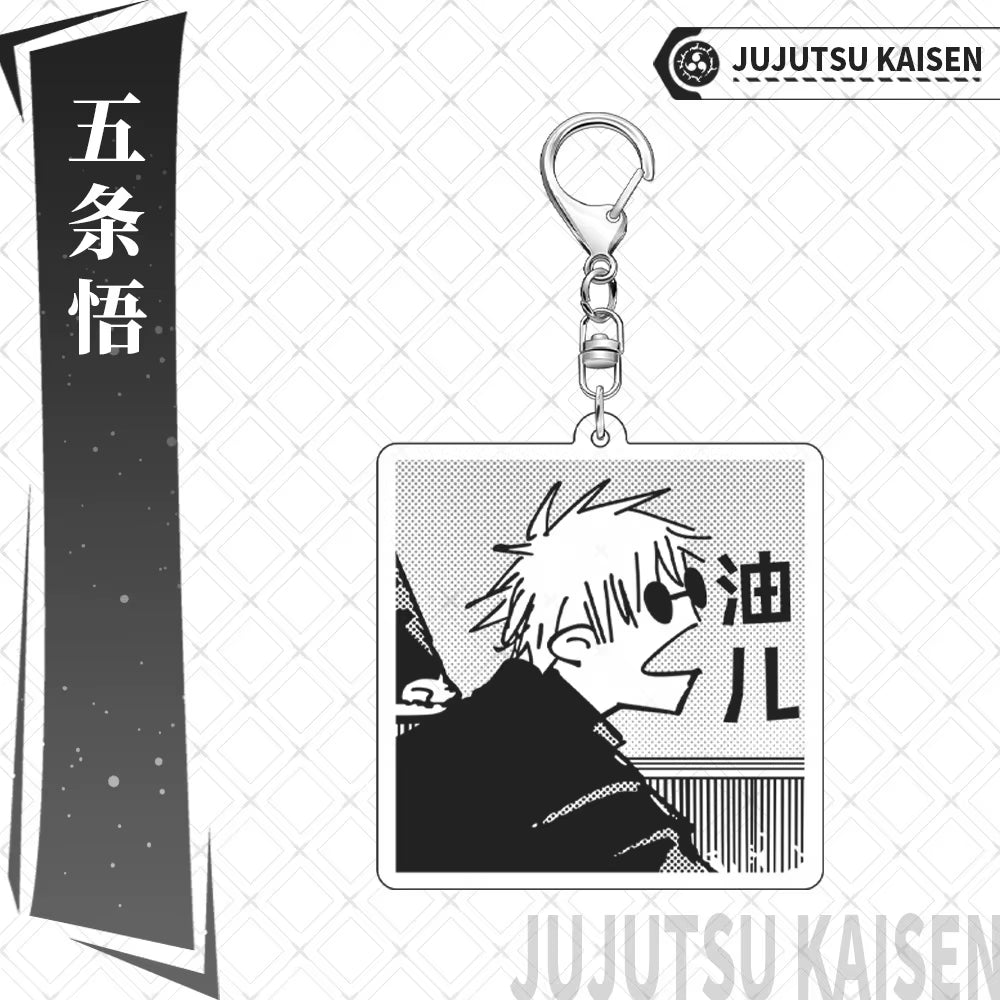 Anime Satoru Gojo Geto Suguru Key Chain Cute Bag Backpack Pendant Acrylic Couple Keychains Accessories 