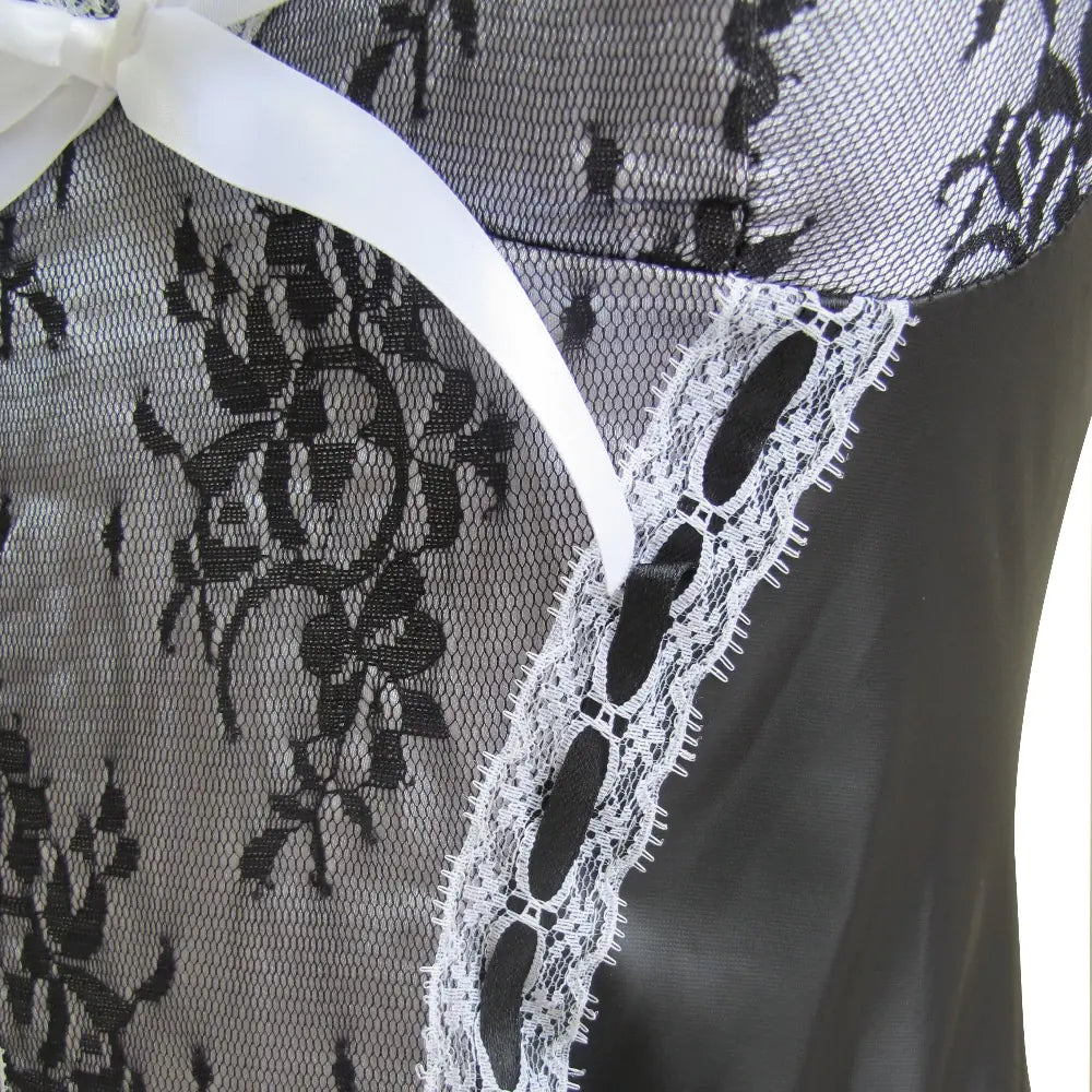 Black Halloween Corset Dress Maid Costume for Performances