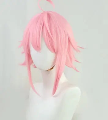 Pink Upturned Cosplay Wig for Costumes and Events