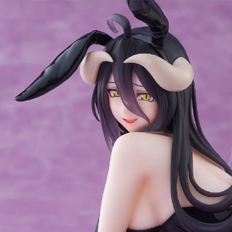 13CM Anime OVERLORD Figure Albedo Bunny Girl Kneeling Anime Model Toys Gifts Collection Decoration Ornaments PVC