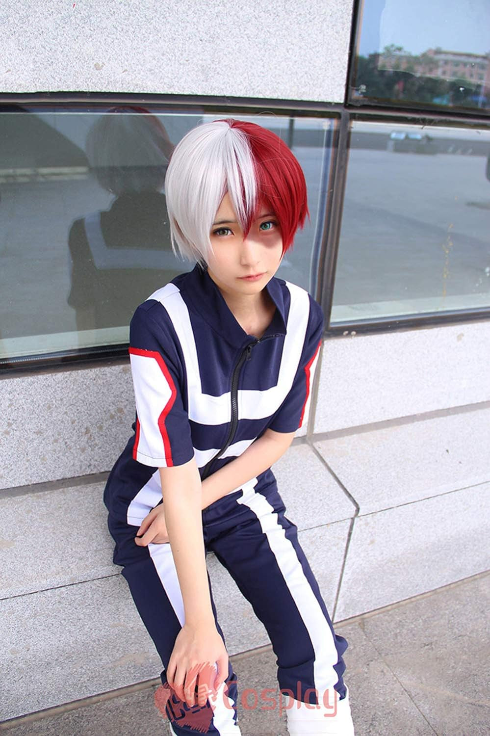 Anime Cosplay My Hero Academia Gymnastics Uniforms Costume (Large) Blue