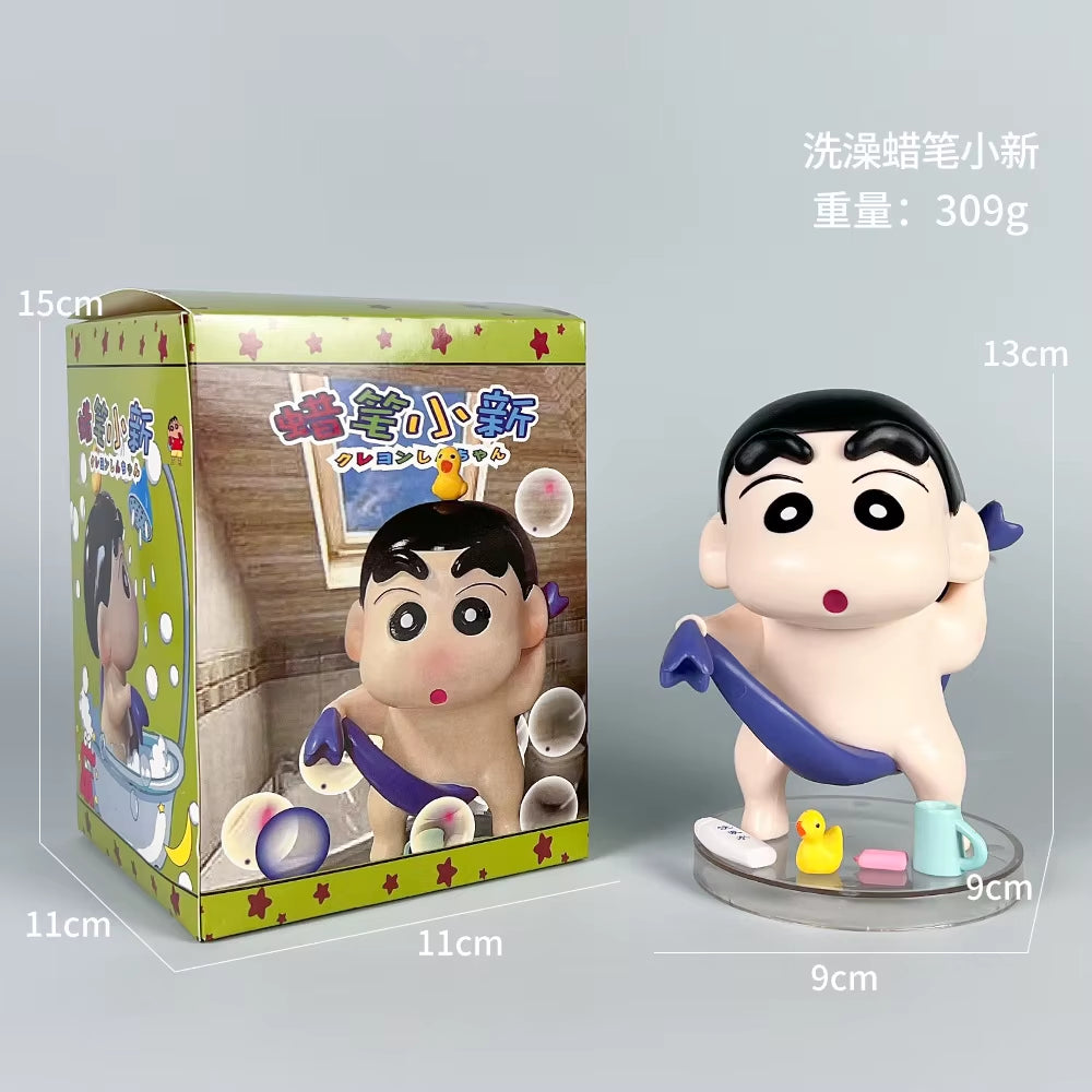 13Cm Shinchan Action Figure Anime Crayon Shin-Chan Figures Gk Bath Doll Ornaments Cute Girl Decoration Desktop Decorate Toy