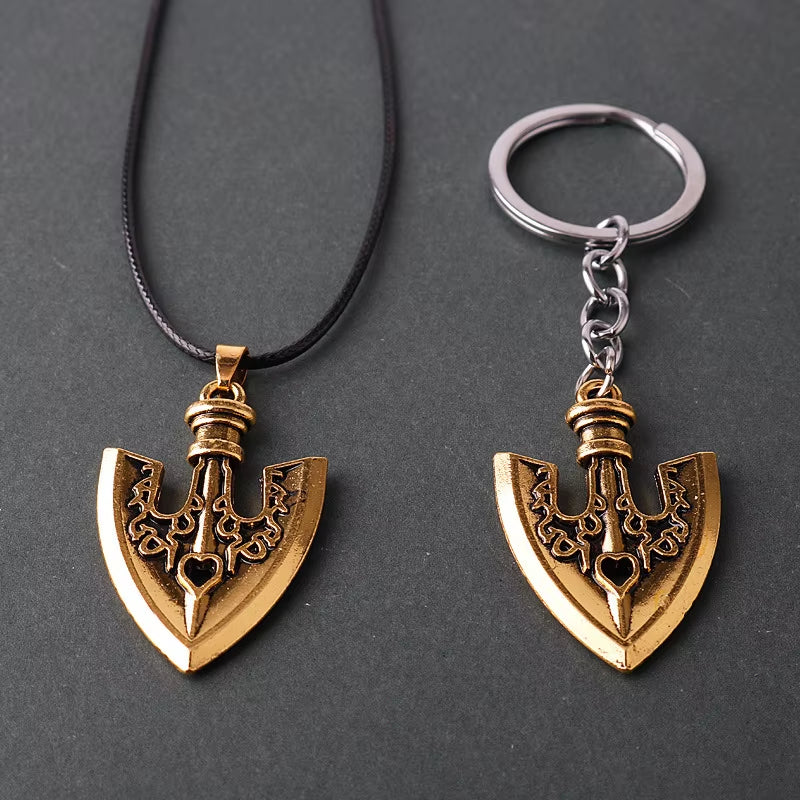 New Anime JOJOS BIZARRE ADVENTURE Necklaces Kujo Jotaro Arrow Metal Pendant Chain Choker Keychain Charm Gifts Jewelry Collares