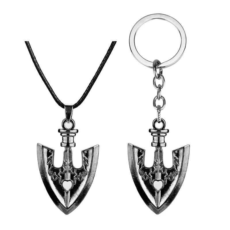 New Anime JOJOS BIZARRE ADVENTURE Necklaces Kujo Jotaro Arrow Metal Pendant Chain Choker Keychain Charm Gifts Jewelry Collares
