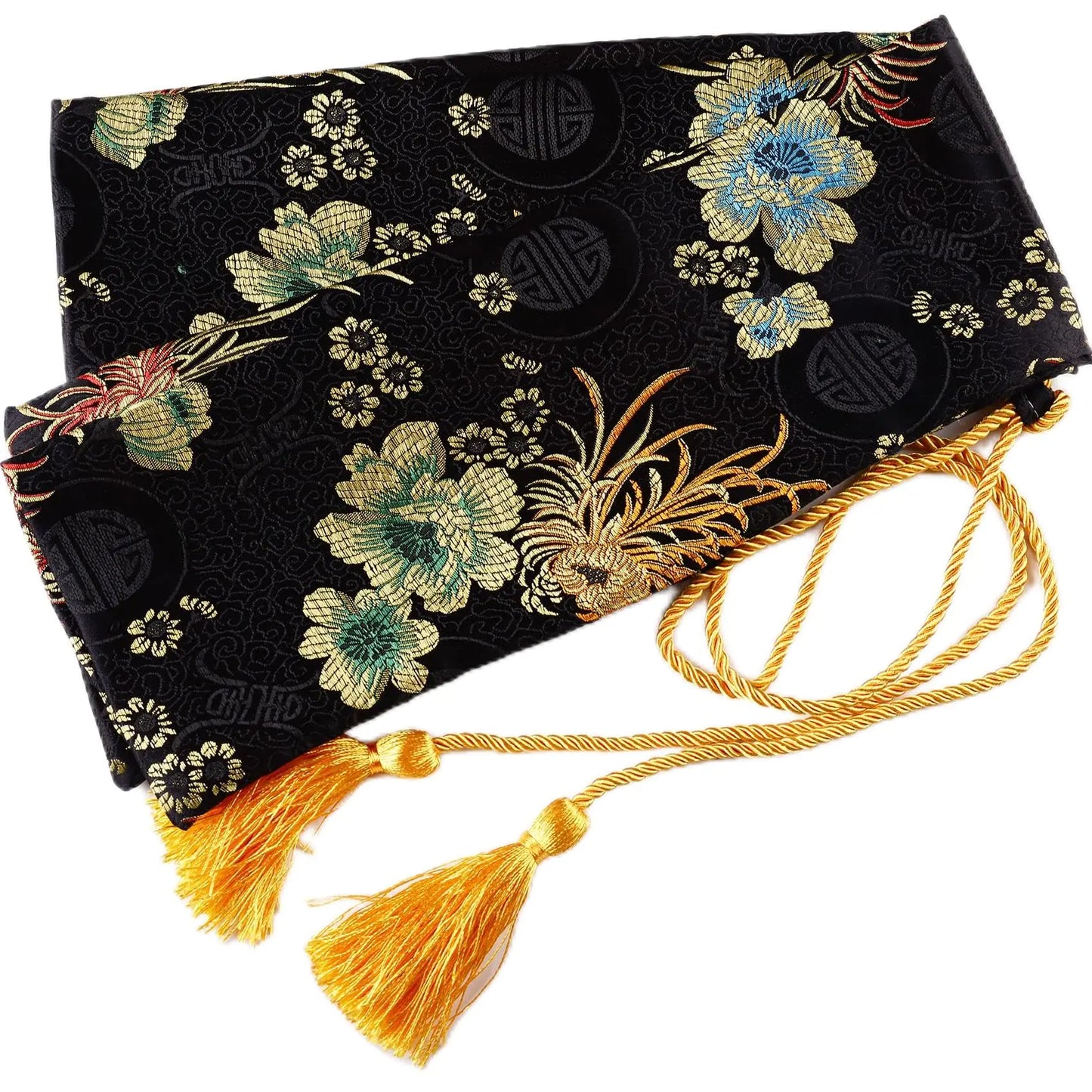 51 Inch Synthetic Silk Nice Pattern Bag With Golden Tassel Cover Carrying For Japanese Samurai Katana Chinese Swords