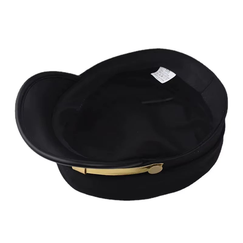 Anime Jojo'S Bizarre Adventure Kujo Jotaro Cosplay Cap Unisex Adult Metal Badge Hat Prop