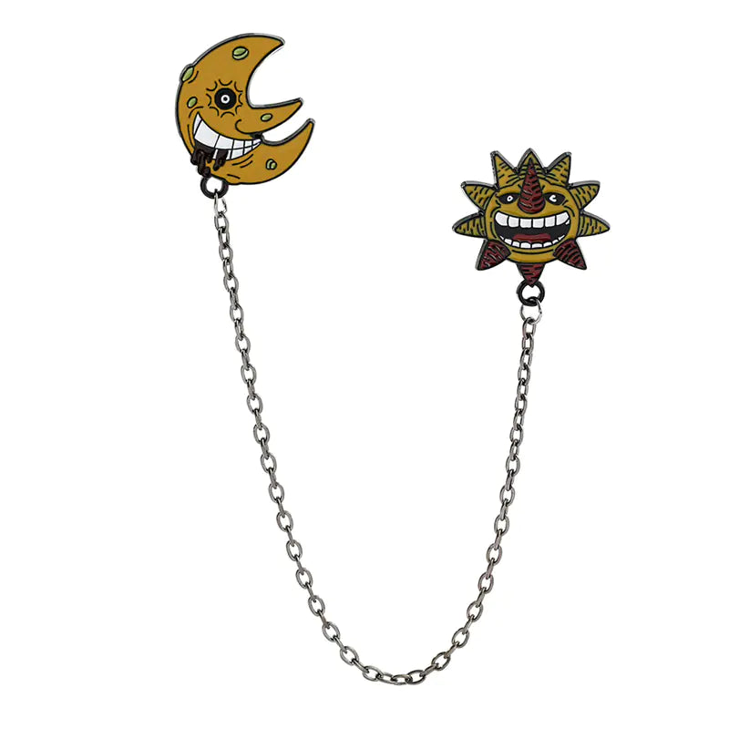 Soul Eater Sun Moon Brooch for Cosplay and Accessories