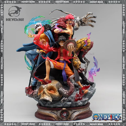 22Cm One Piece Figurine Three Captain Anime Figure Kid Law Luffy Action Pvc Model Statue Doll Collection Decoration Toys Gifts