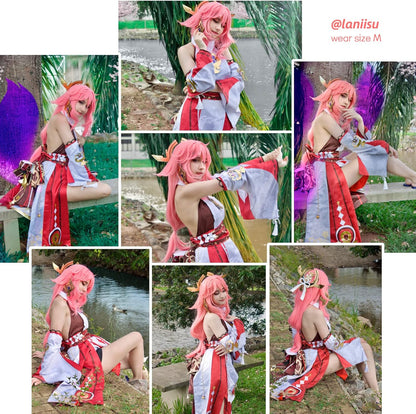 Yae Miko Cosplay Costume Miko Costume Women Kimono Yae Cosplay Outfit