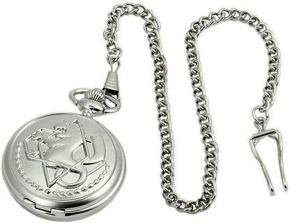 Full Metal Alchemist Pocket Watch Necklace Ring Edward Elric Anime Cosplay Gift