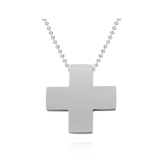 Anime EVA Katsuragi Misato Stainless Steel Cross Chain Pendant Necklace for Women Cosplay Jewelry Charms Amulet Necklaces
