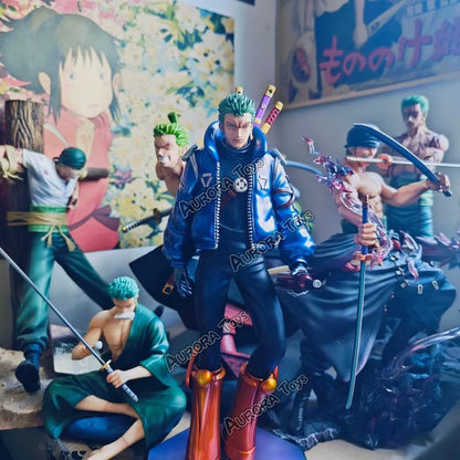 9.44In/24Cm Anime One Piece Figure Egghead Zoro Figure PVC Action Figures Collection Model Toys Gifts