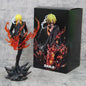 New 24Cm One Piece Anime Figures Sanji Devil Suit Pvc Gk Statue Model Collection Room Ornament Kids Toys Children'S Day Gifts