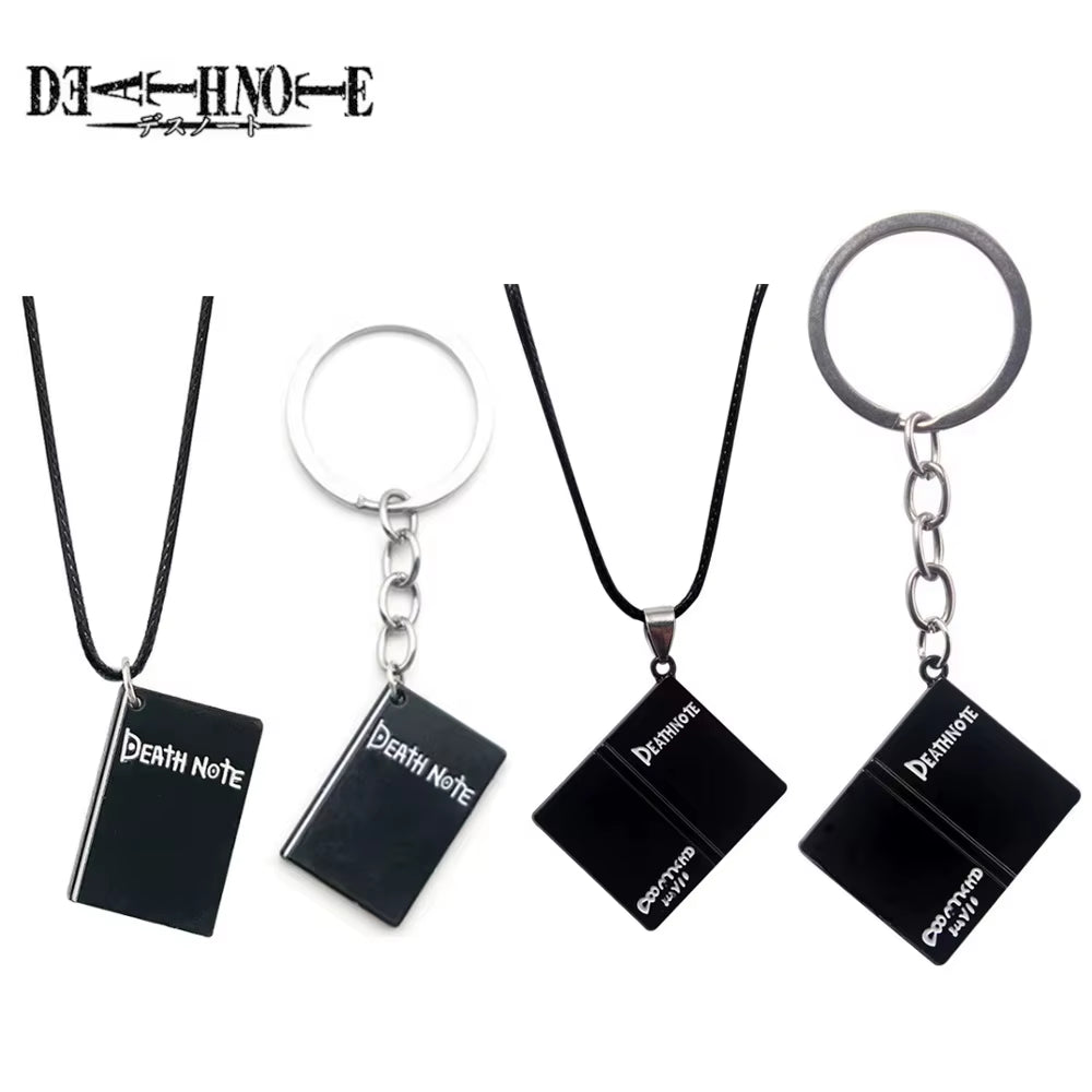 Anime Death Note Keychain Black Notebook Pendant Key Chain Cospaly Accessories Keyring for Women Men Jewelry Gifts
