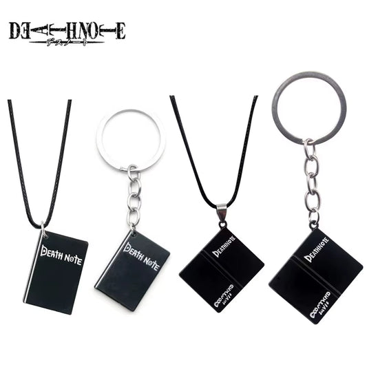 Anime Death Note Keychain Black Notebook Pendant Key Chain Cospaly Accessories Keyring for Women Men Jewelry Gifts