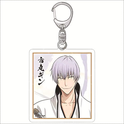 Popular Classics Anime Acrylic Keychain Fashion Kurosaki Ichigo Ishida Uryuu Kuchiki Rukia Cartoon Figures Key Chain Bag Pendant