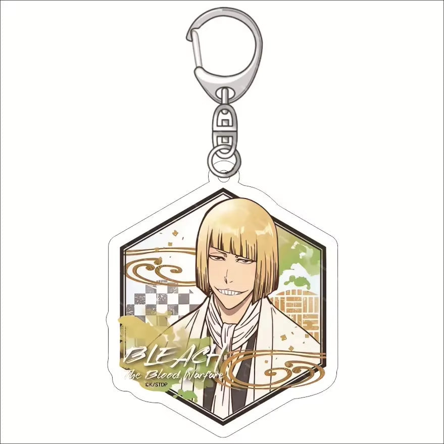 Popular Classics Anime Acrylic Keychain Fashion Kurosaki Ichigo Ishida Uryuu Kuchiki Rukia Cartoon Figures Key Chain Bag Pendant
