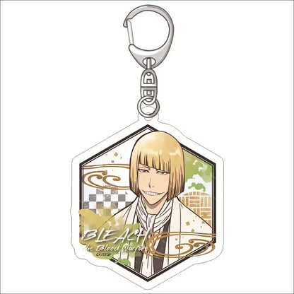 Popular Classics Anime Acrylic Keychain Fashion Kurosaki Ichigo Ishida Uryuu Kuchiki Rukia Cartoon Figures Key Chain Bag Pendant