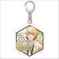Popular Classics Anime Acrylic Keychain Fashion Kurosaki Ichigo Ishida Uryuu Kuchiki Rukia Cartoon Figures Key Chain Bag Pendant