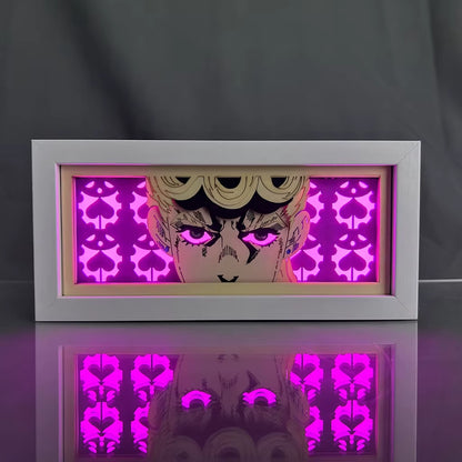 Anime Led Light Box Jojo Bizarre Adventure Rohan Paper Cut Shadow Box Jotaro for Room Deco Table Lamp Jolyne Jojo'S Lightbox Dio