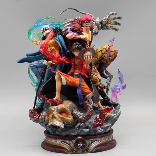 22Cm One Piece Figurine Three Captain Anime Figure Kid Law Luffy Action Pvc Model Statue Doll Collection Decoration Toys Gifts
