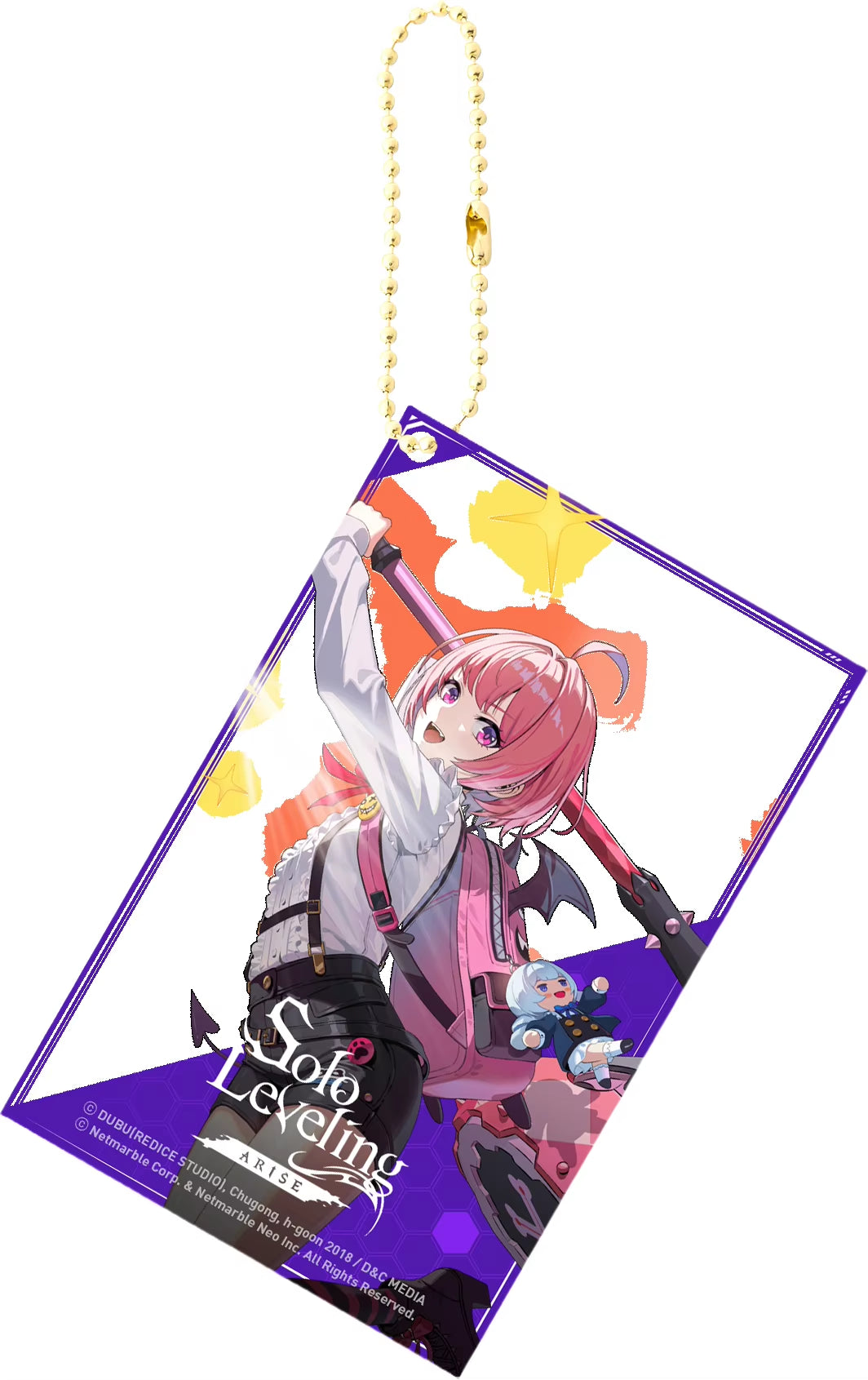 Solo Leveling Acrylic Anime Key Chain Pendant Keychain Bag Charms Figure Jewelry Friends Gifts Accessories Transparent Card