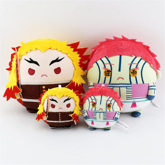 Anime Plush Doll Toy Tanjirou Nezuko Stuffed Plushie Figures Keychain Decoration Kids Gifts Halloween Cosplay Props (Rengoku Kyoujurou, 20Cm/7.87Inch)