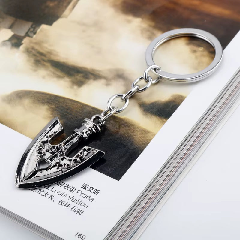 Anime JOJOS BIZARRE ADVENTURE Keyring Necklace Kujo Jotaro Hat Cap Shovel Rope Chain Pendant Metal Higashikata Josuke Jewelry