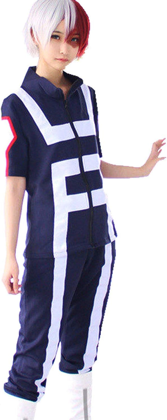 Anime Cosplay My Hero Academia Gymnastics Uniforms Costume (Large) Blue