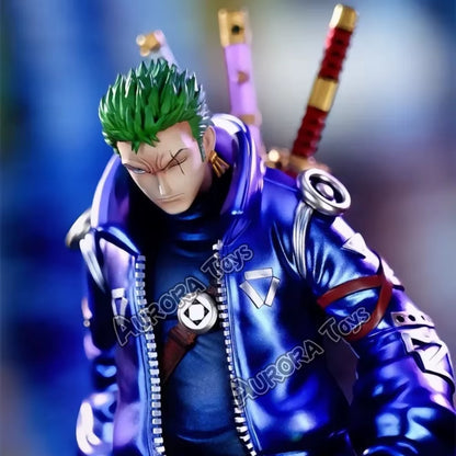 9.44In/24Cm Anime One Piece Figure Egghead Zoro Figure PVC Action Figures Collection Model Toys Gifts