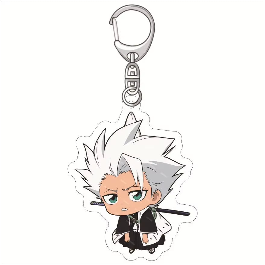Popular Classics Anime Acrylic Keychain Fashion Kurosaki Ichigo Ishida Uryuu Kuchiki Rukia Cartoon Figures Key Chain Bag Pendant