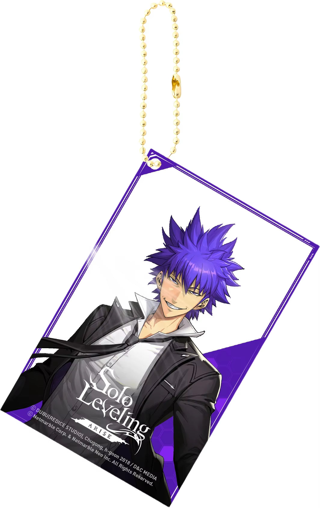 Solo Leveling Acrylic Anime Key Chain Pendant Keychain Bag Charms Figure Jewelry Friends Gifts Accessories Transparent Card