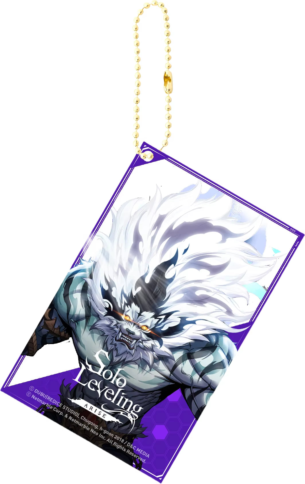 Solo Leveling Acrylic Anime Key Chain Pendant Keychain Bag Charms Figure Jewelry Friends Gifts Accessories Transparent Card