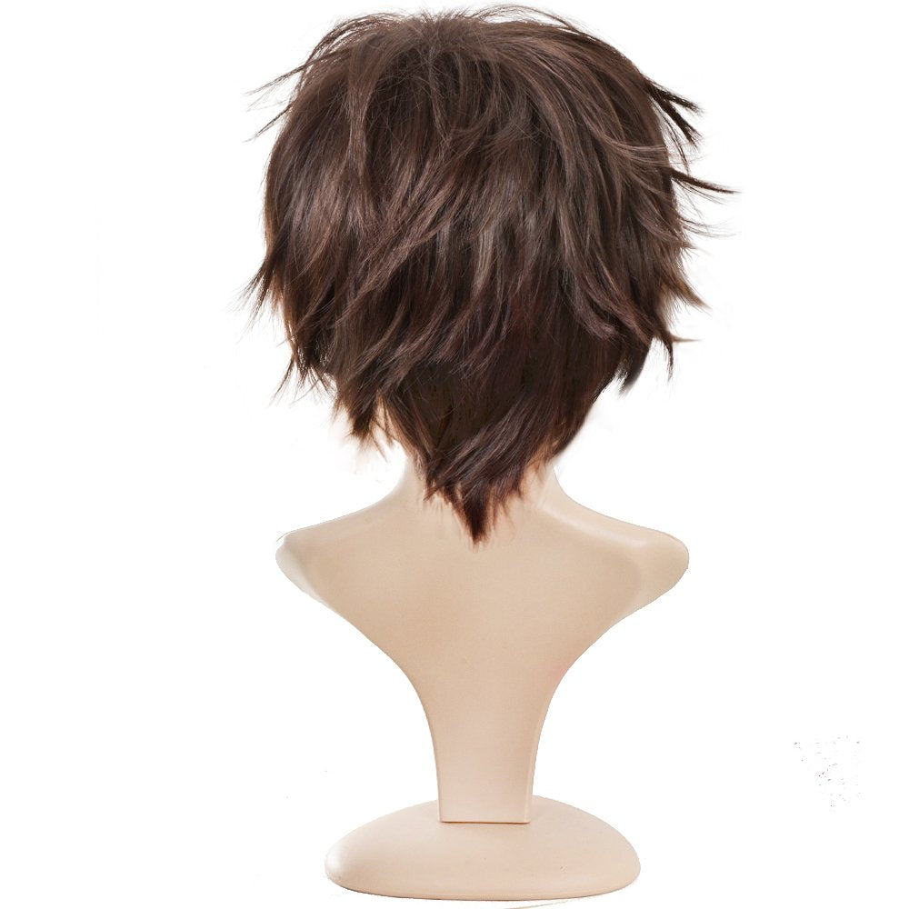 Wigs for Mens' Death Note Male Short Hair Wig Costume Cosplay Wigs (Light Brown)