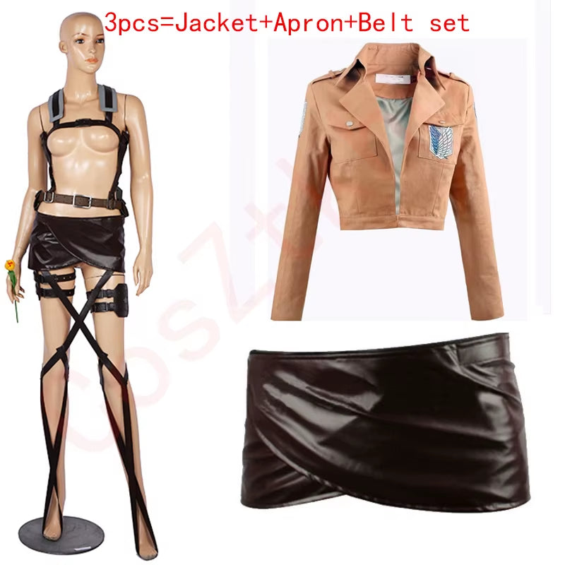 Attack on Titan Japanese Anime Shingeki No Kyojin Recon Corps Harness Belts Hookshot Cosplay Costume Adjustable Belts