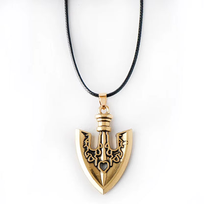Anime JOJOS BIZARRE ADVENTURE Keyring Necklace Kujo Jotaro Hat Cap Shovel Rope Chain Pendant Metal Higashikata Josuke Jewelry