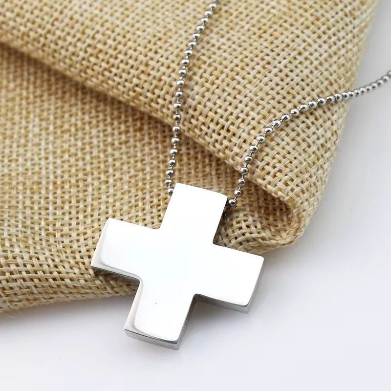 Anime EVA Katsuragi Misato Stainless Steel Cross Chain Pendant Necklace for Women Cosplay Jewelry Charms Amulet Necklaces