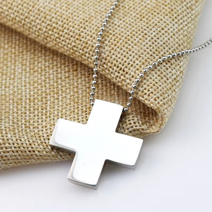 Anime EVA Katsuragi Misato Stainless Steel Cross Chain Pendant Necklace for Women Cosplay Jewelry Charms Amulet Necklaces