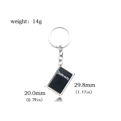 Anime Death Note Keychain Black Notebook Pendant Key Chain Cospaly Accessories Keyring for Women Men Jewelry Gifts