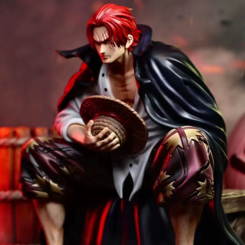 17Cm One Piece Shanks Anime Figures Film Red Yonko Red Hair Shanks Action Figure PVC Statue Figurine Model Decoration Doll Toys